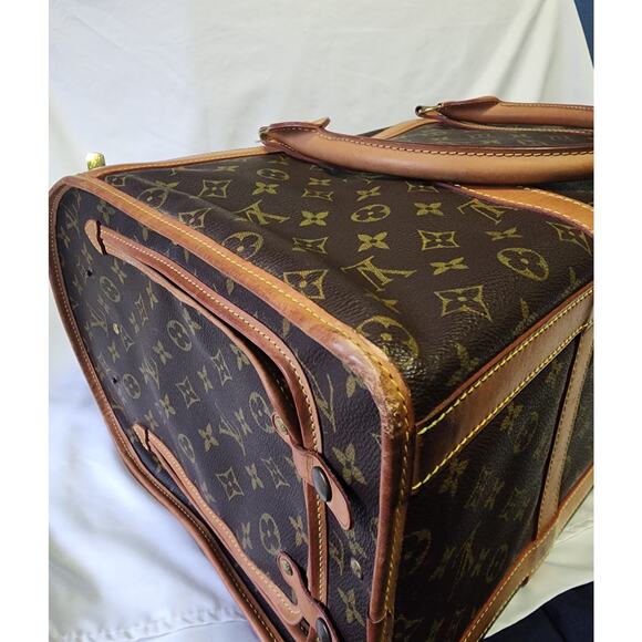 US Based Authentic Louis Vuitton Pet Dog Carrier Bag Monogram Sac Chien - Picture 13 of 17